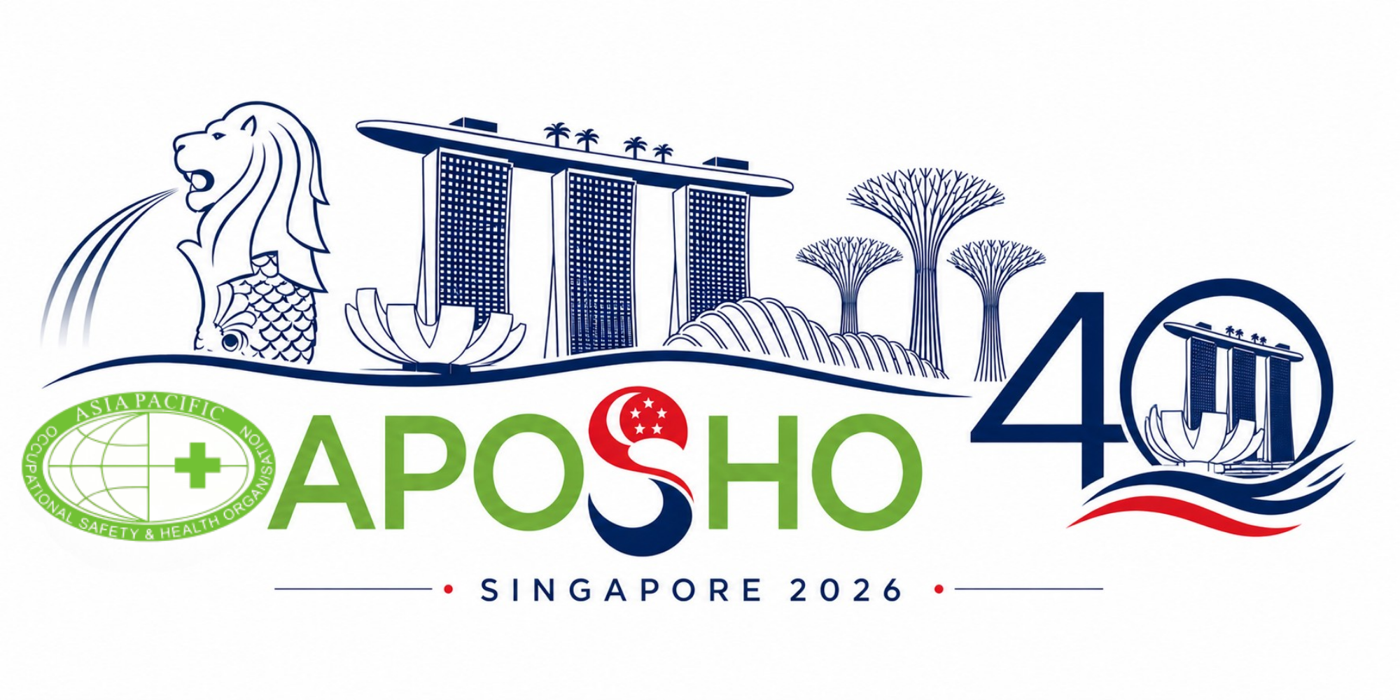 APOSHO 40 Singapore 2026 full logo